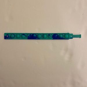 Kids Pop It Fidget Toy Bracelet Blue and Green Tie Dye Excellent Condition